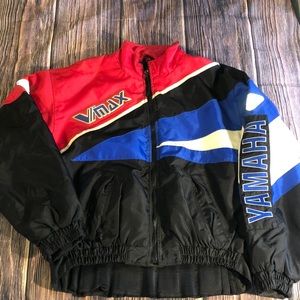 Vtg 80’s Yamaha V-max motorcycle racing jacket cold gear size medium